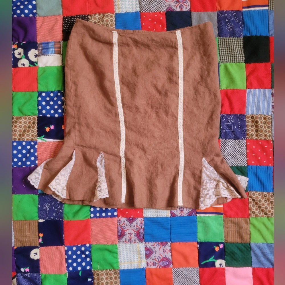 Y2k Bebe Linen Skirt